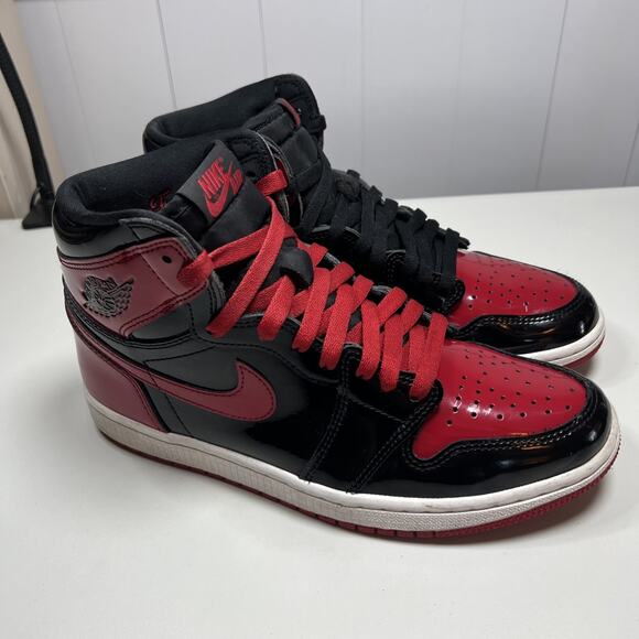 Size 8 - Jordan 1 Retro OG High Patent Bred - Picture 1 of 8